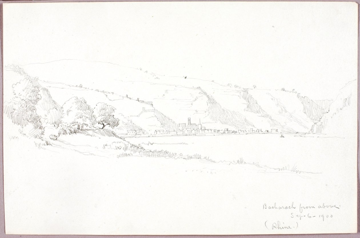 Bacharach van boven (Rijn) door George Elbert Burr