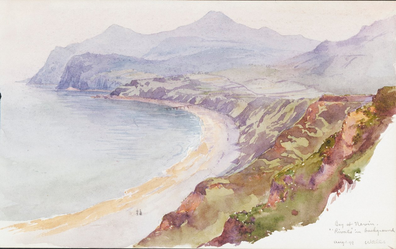 Baai bij Nevin, Wales door George Elbert Burr
