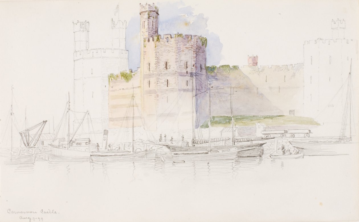 Kasteel van Caernarvon door George Elbert Burr