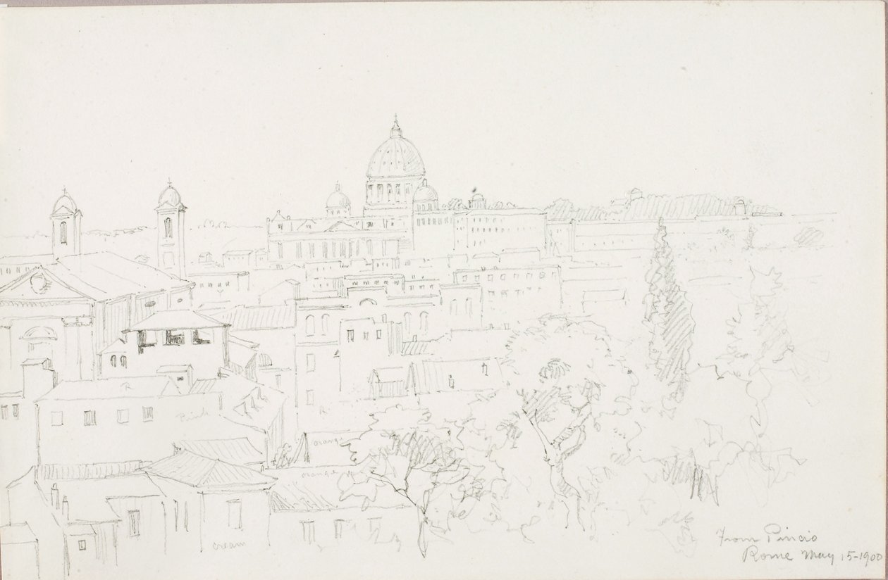 Van Pincio, Rome door George Elbert Burr