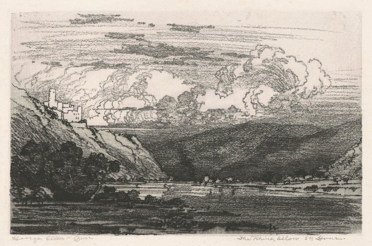 De Rijn, onder St. Goar door George Elbert Burr