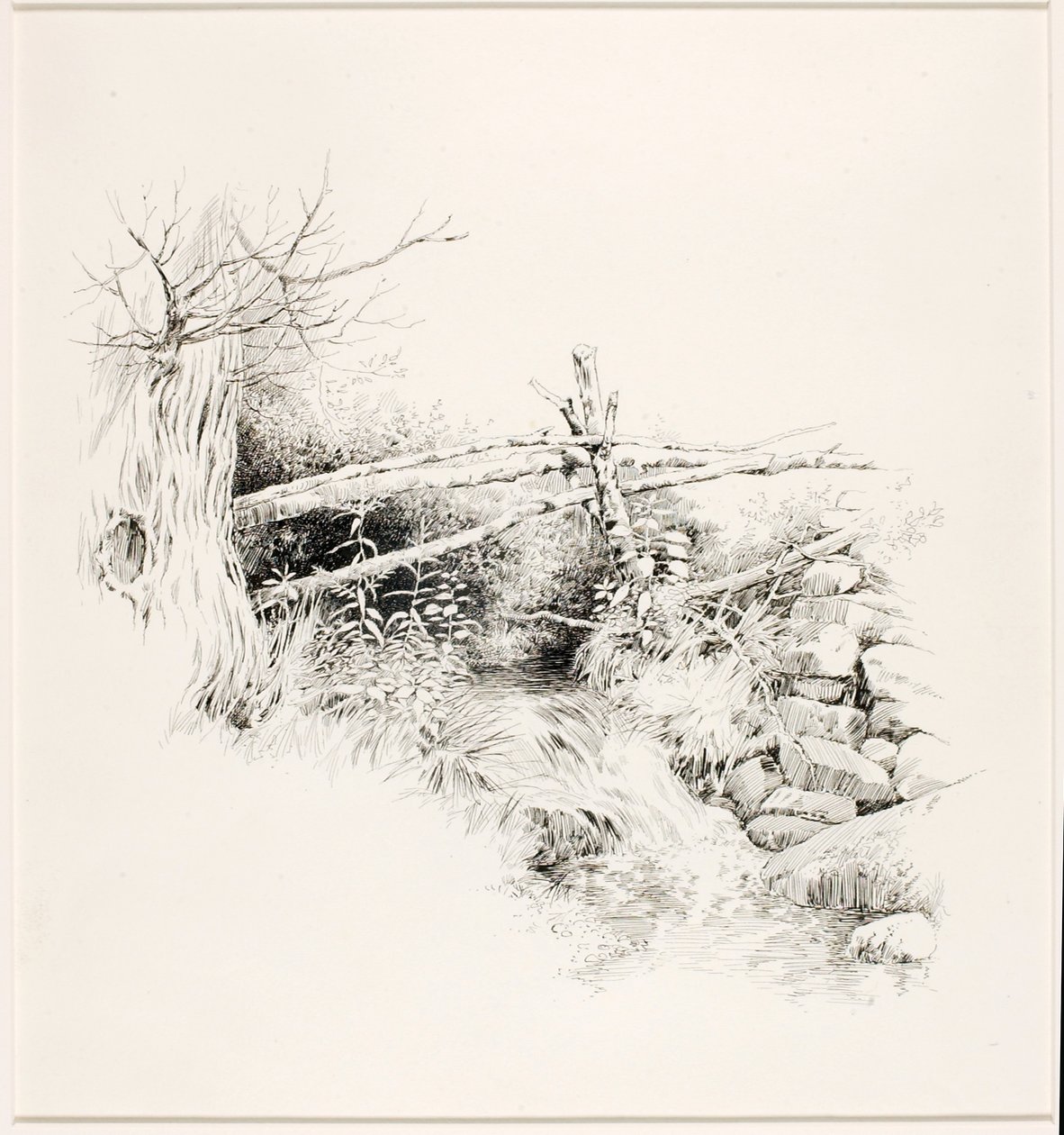 Zonder titel (Bosstroom) door George Elbert Burr