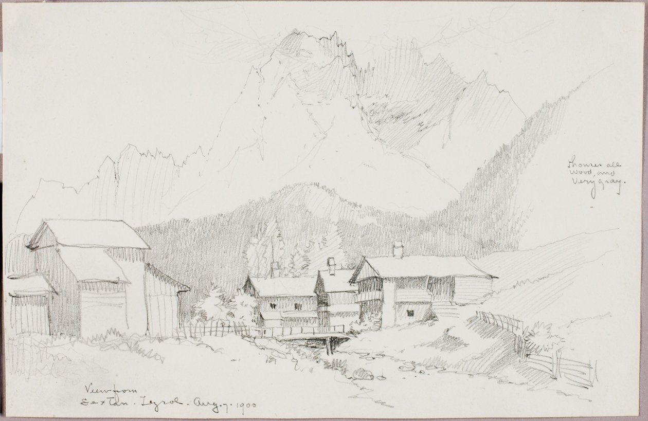 Uitzicht vanaf Sextan, Tirol door George Elbert Burr