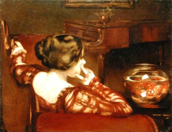 Peinzend door George F. Henry