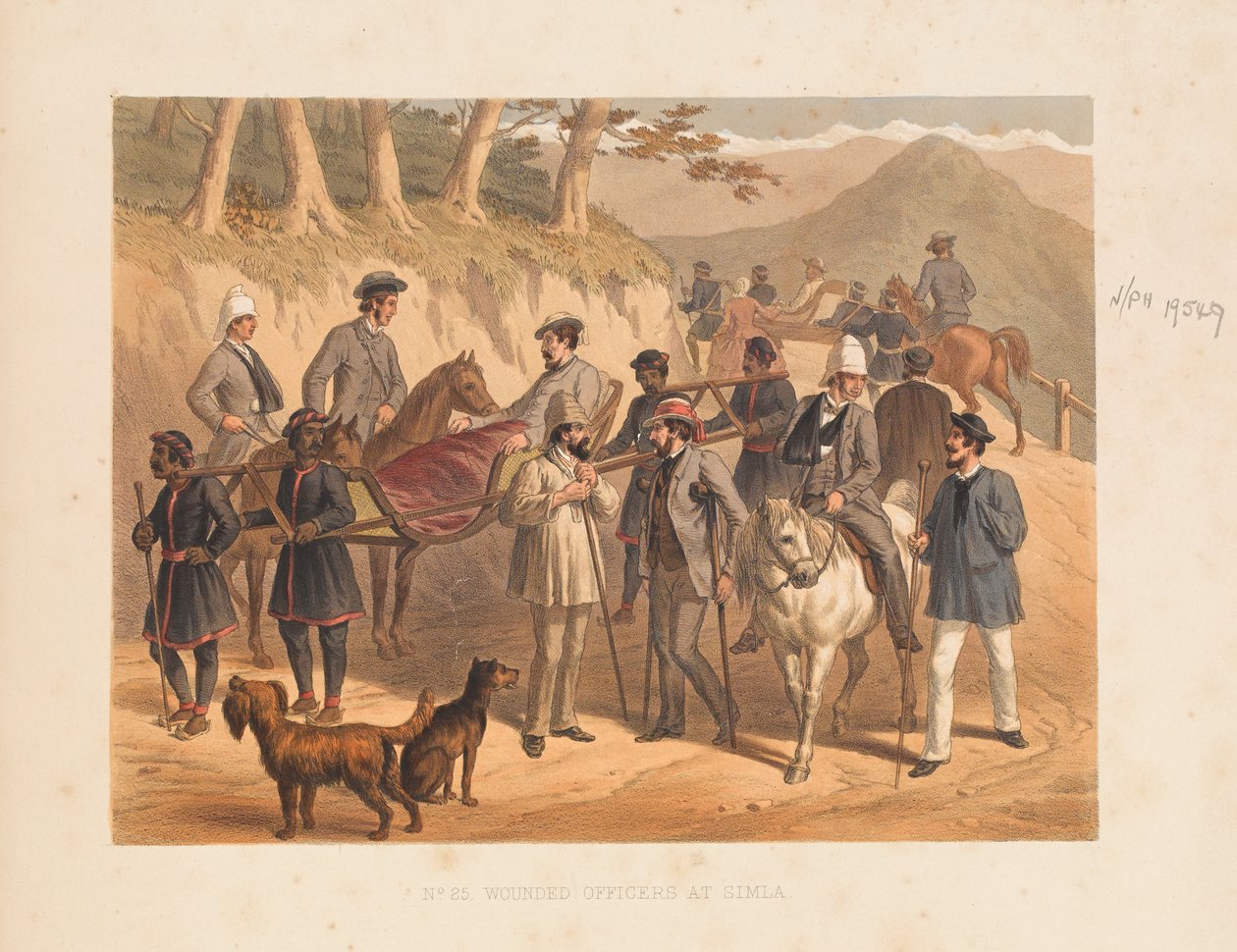 Gewonde Officieren in Simla, 1857 door George Francklin Atkinson