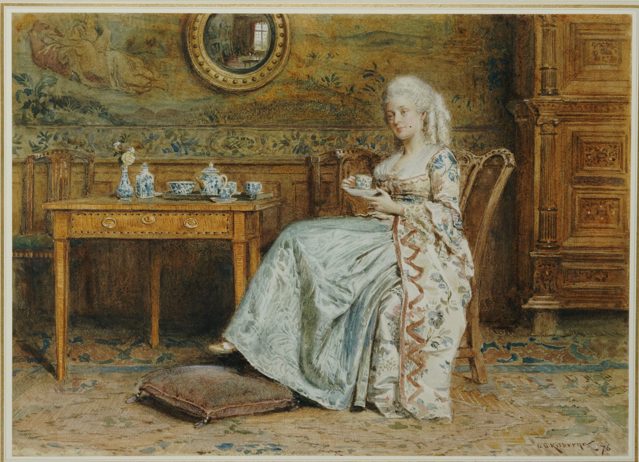 Thee in de namiddag, 1876 door George Goodwin Kilburne