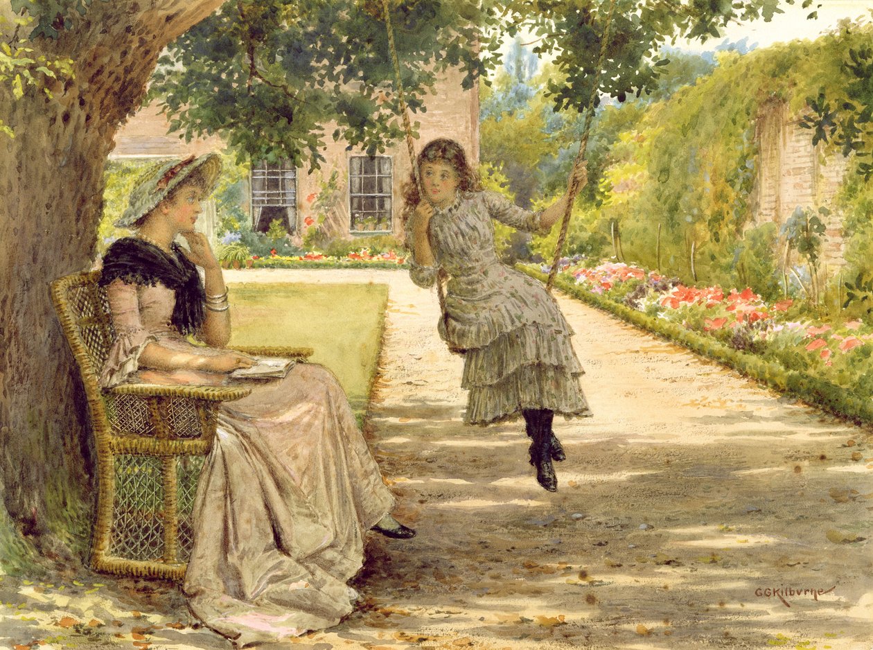 In de tuin door George Goodwin Kilburne