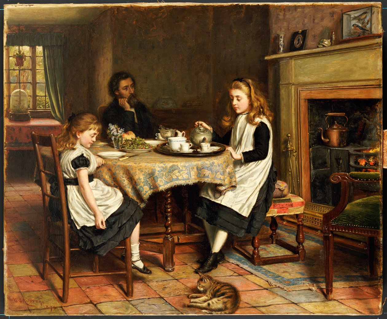Er is geen Haard..., 1874 door George Goodwin Kilburne