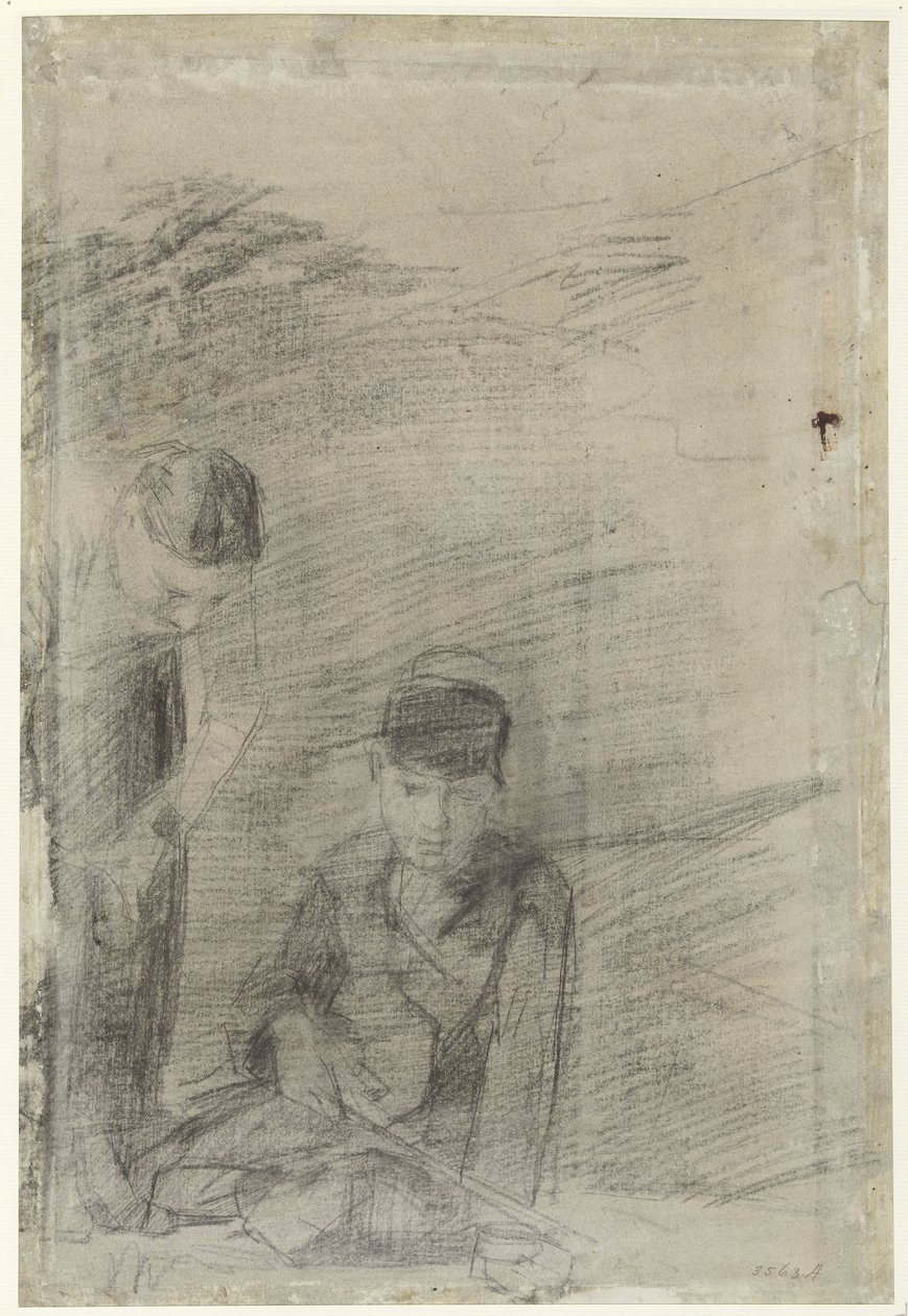 Twee spelende jongens door George Hendrik Breitner