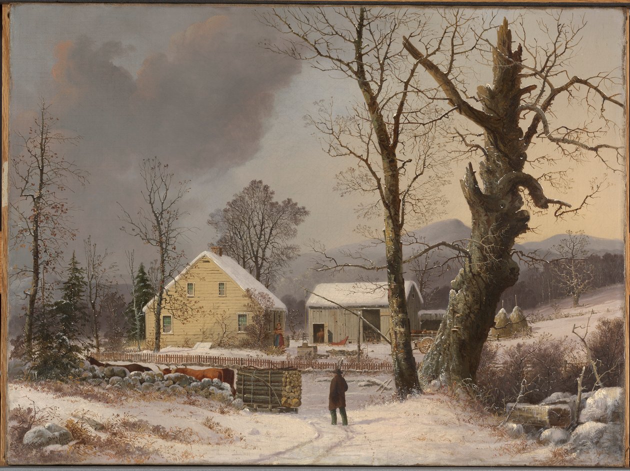 Winterlandschap door George Henry Durrie