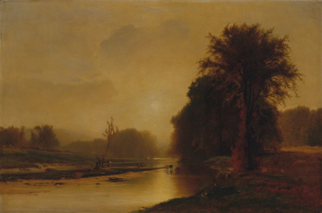 Herfstweiden, 1869 door George Inness