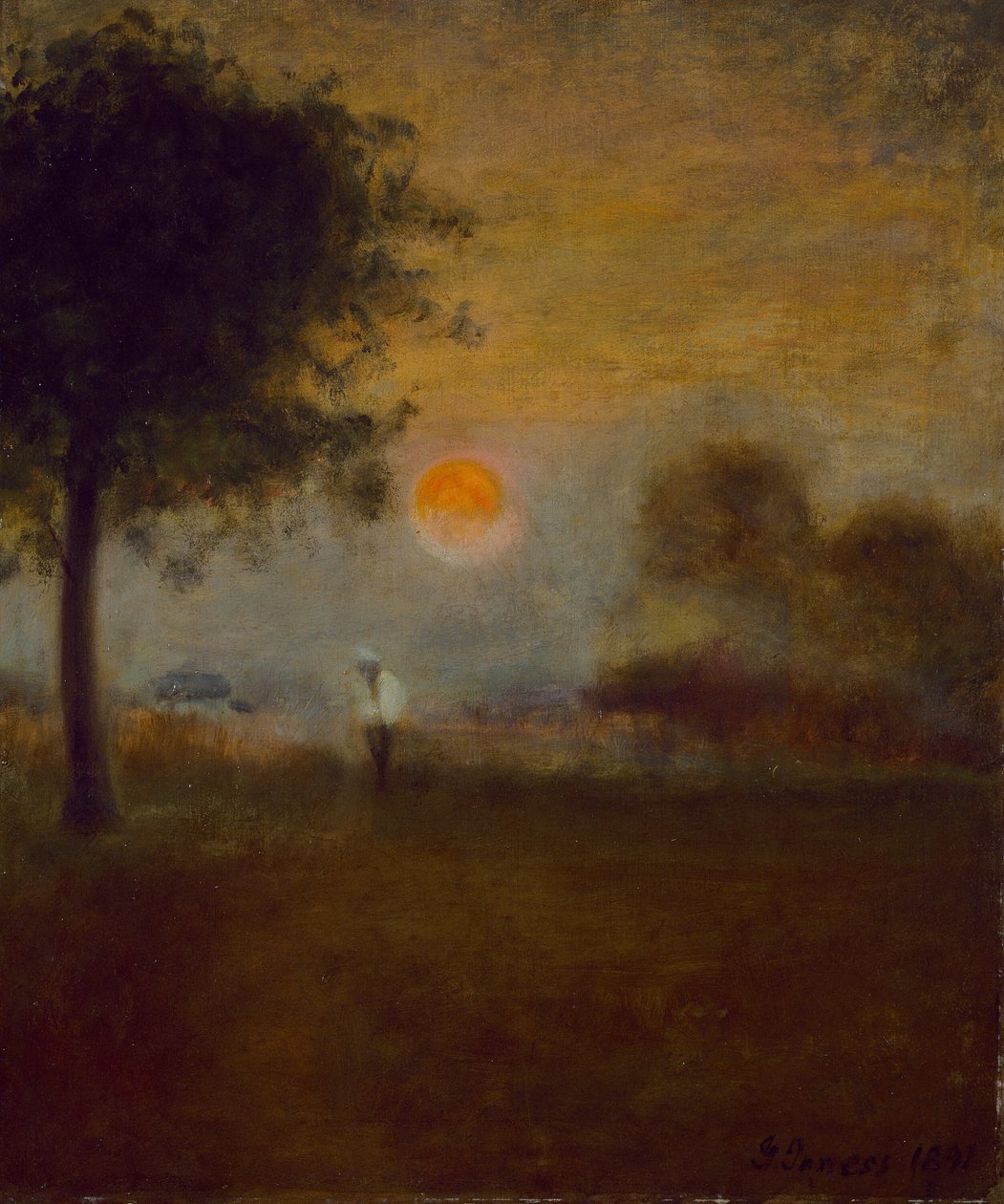 Maanopkomst, 1891 door George Inness