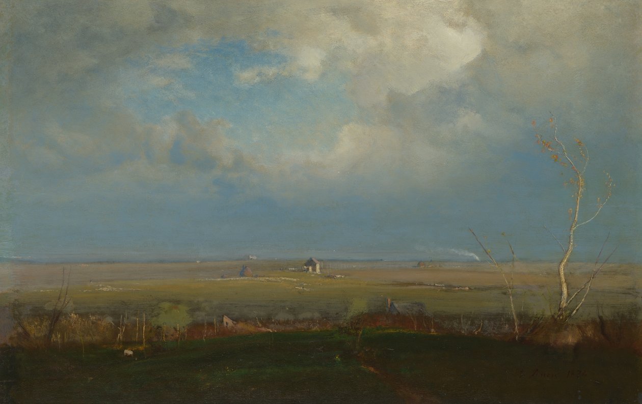 Schemering in Italië door George Inness