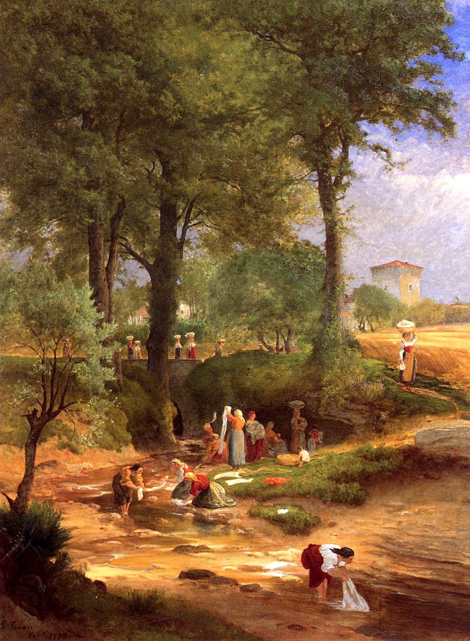 Wasdag nabij Perugia, Italië, 1873 door George Inness