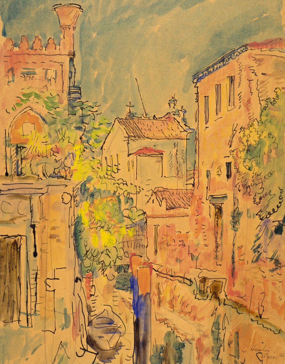 Een Kanaal in Venetië door George Leslie Hunter