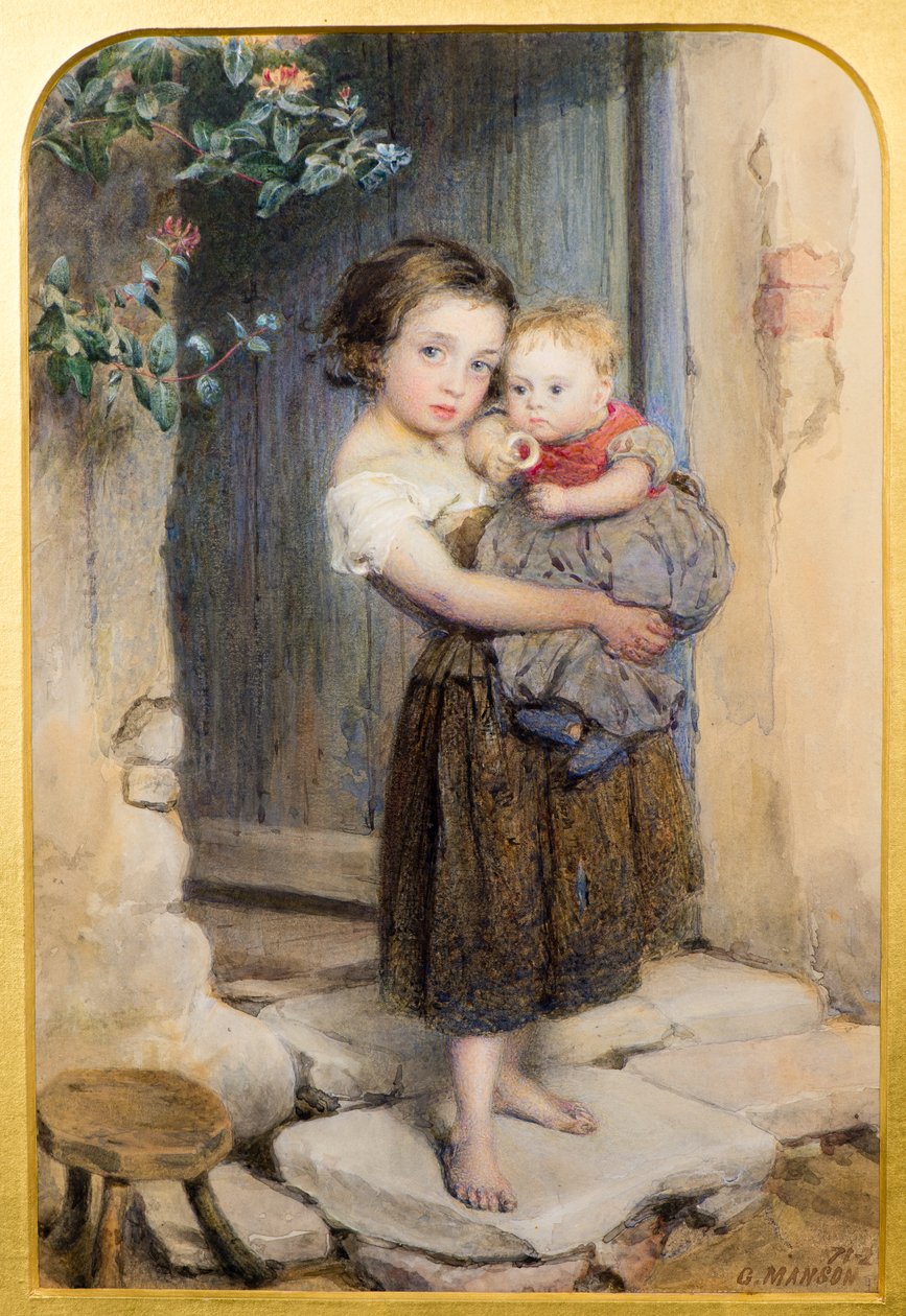 Meisje en Kind door George Manson