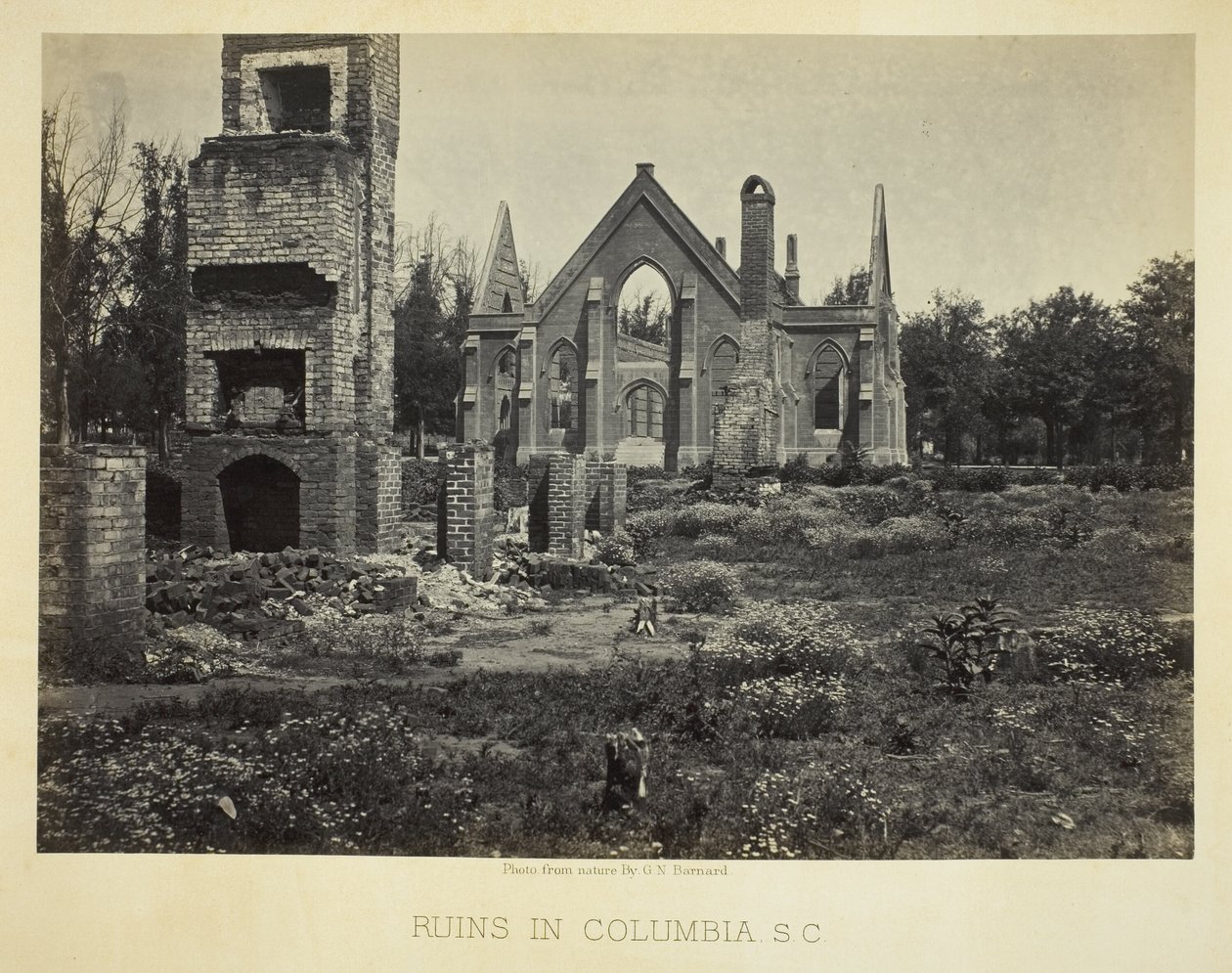 Ruïnes in Columbia, S.C. door George N. Barnard