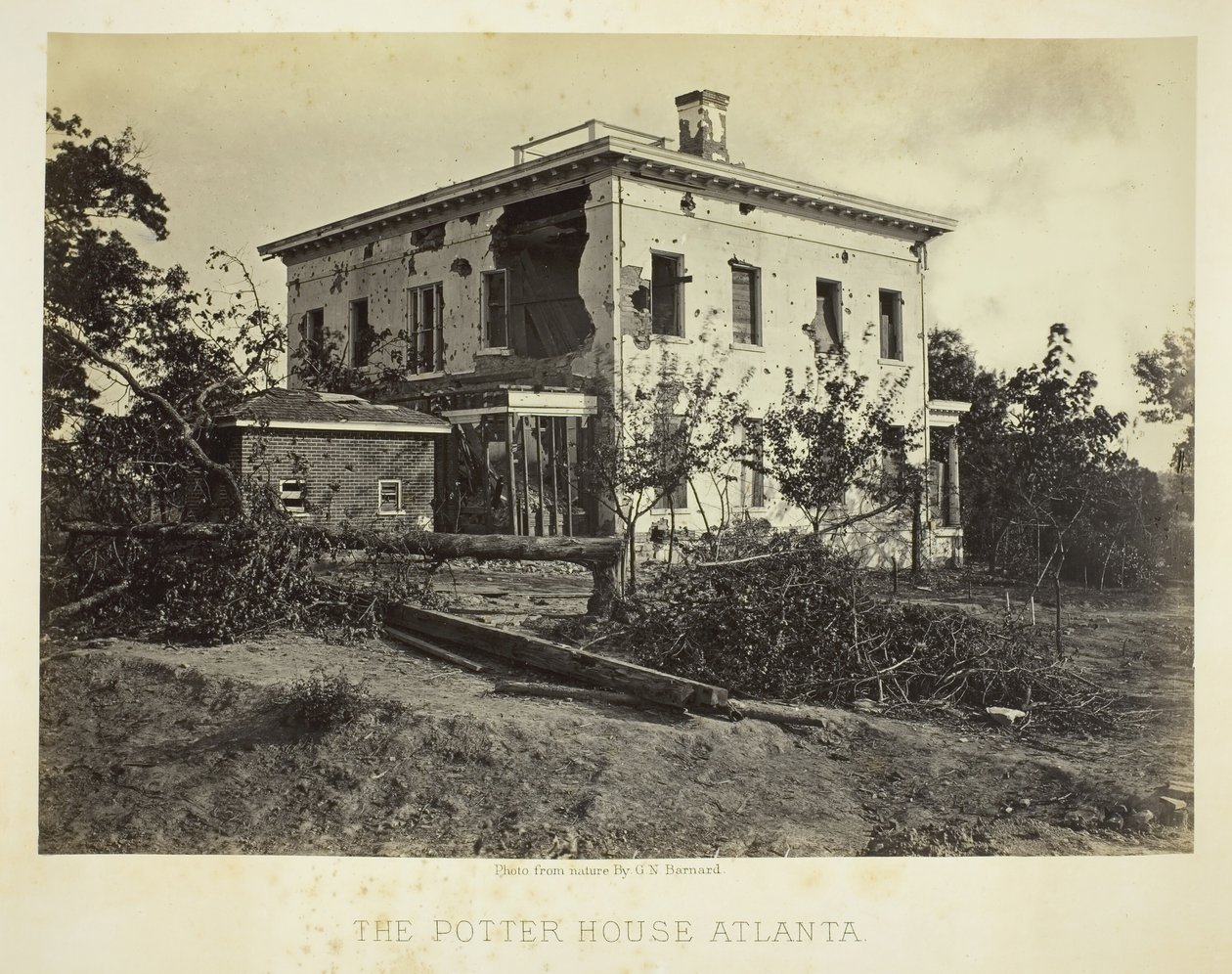 Het Potter Huis Atlanta, 1864 door George N. Barnard