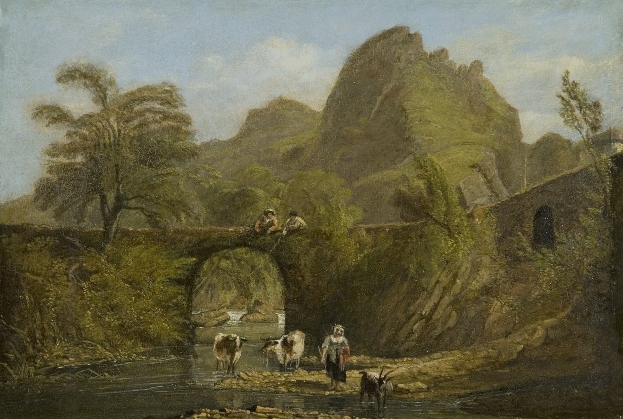 Dynas Rock en Brug door George Orleans Delamotte