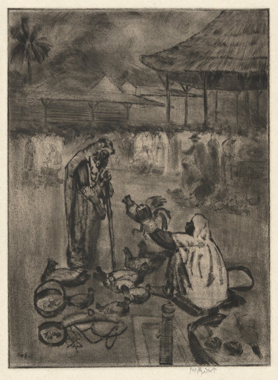 Kippenverkoper, Trinidad door George Overbury Hart
