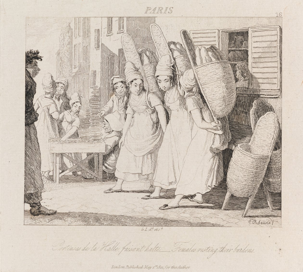 Rustende Vrouwen, Parijs, c.1821 door George Robert Lewis