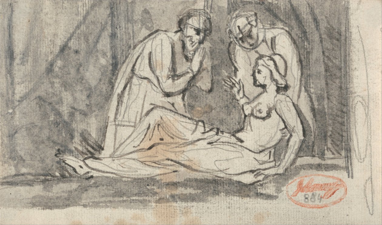 Een ontledende scène door George Romney