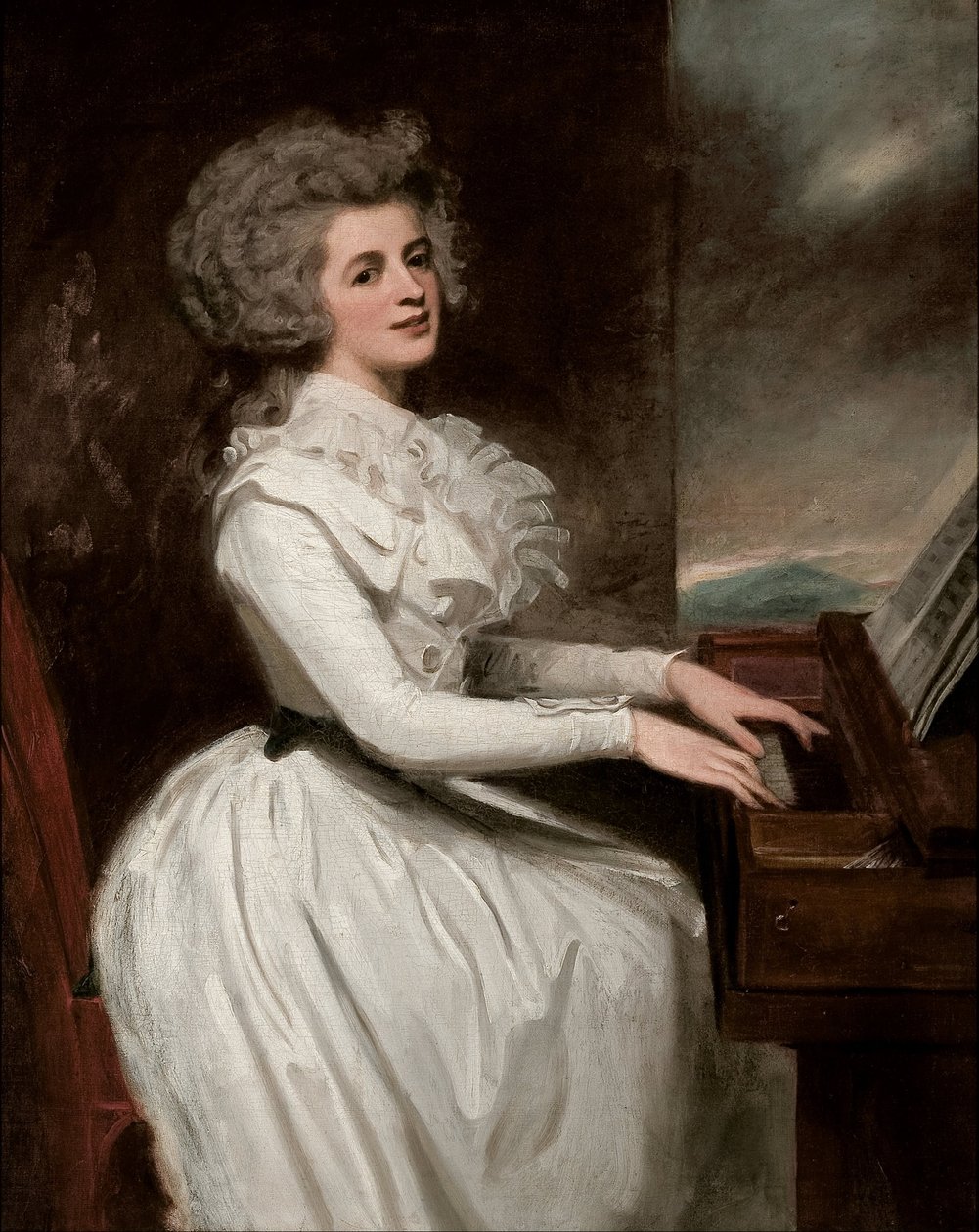 Charlotte, mevrouw Thomas Raikes door George Romney