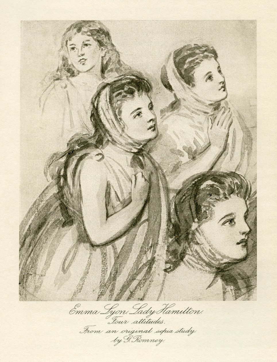 Emma Lady Hamilton door George Romney