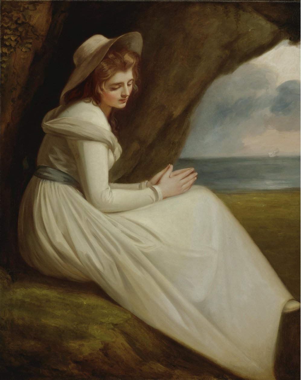 Emma, Lady Hamilton door George Romney