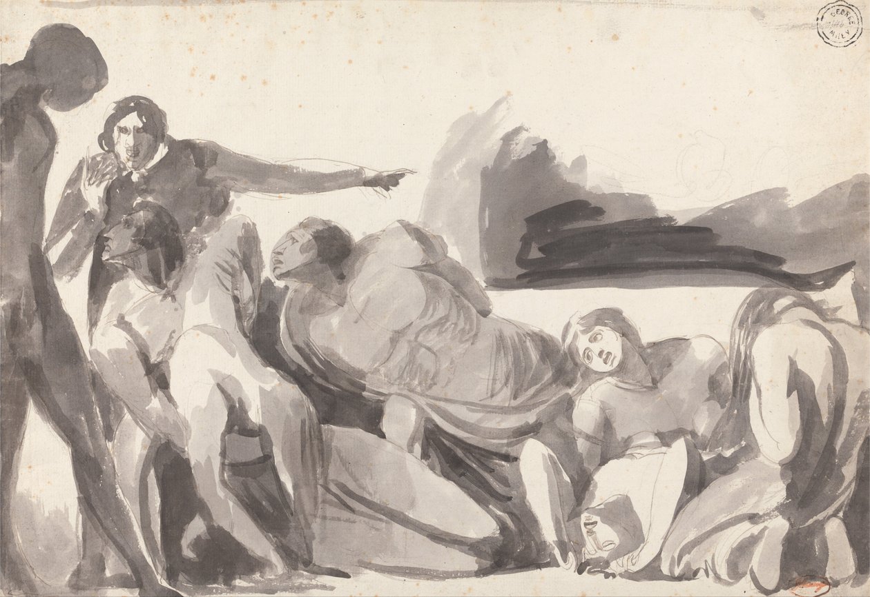 Howard op bezoek in de gevangenis door George Romney