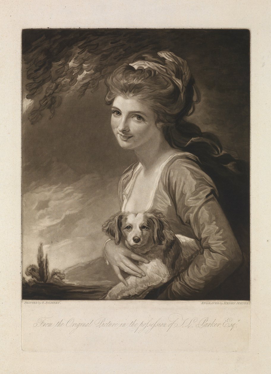 Lady Emma Hamilton door George Romney