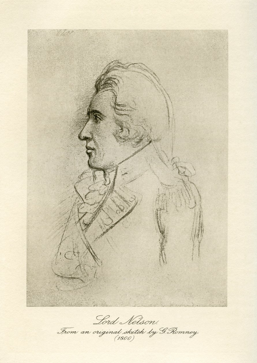 Lord Horatio Nelson door George Romney