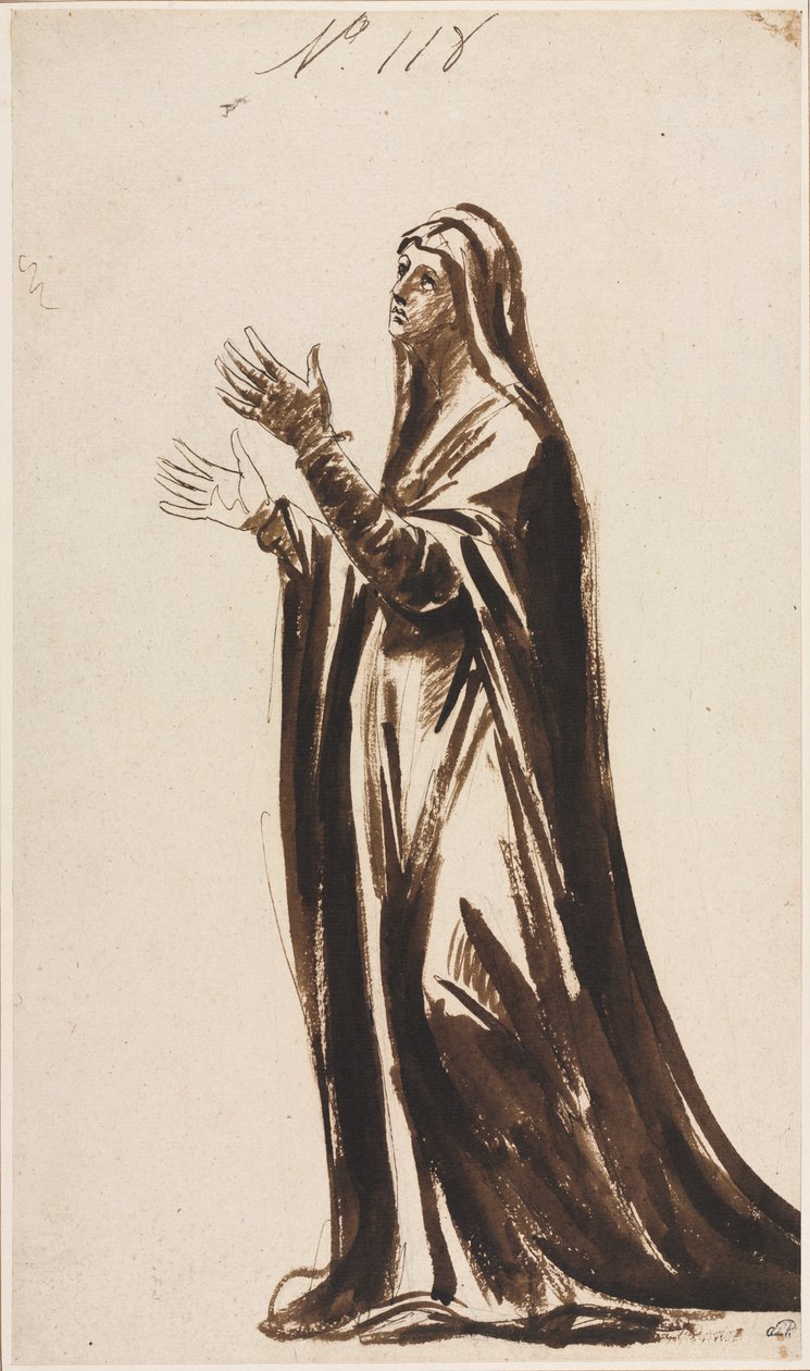 Mater Dolorosa Rouwende Moeder, 1776 door George Romney