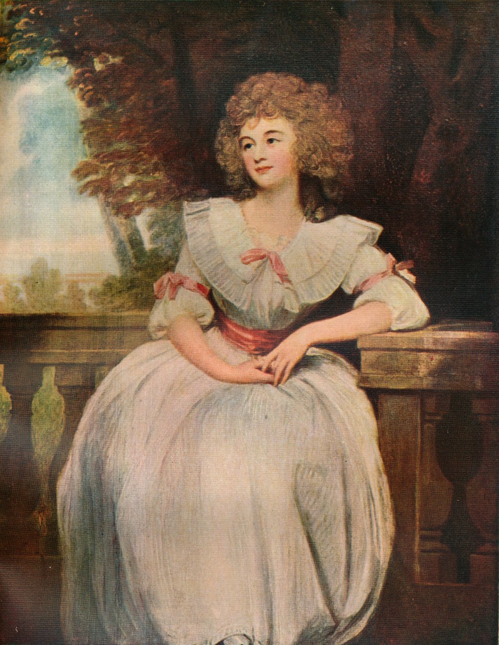 Mevrouw Mark Currie, 1789 door George Romney