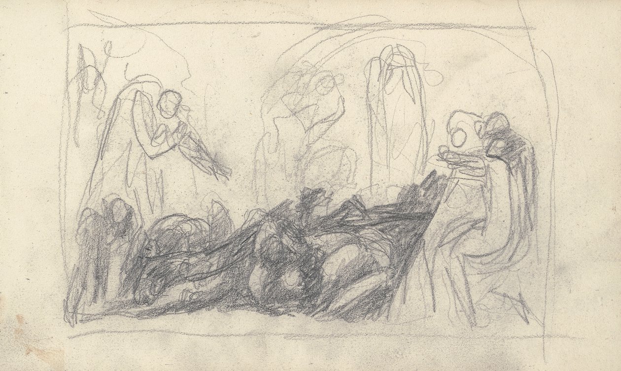 Schetsboek tekening door George Romney