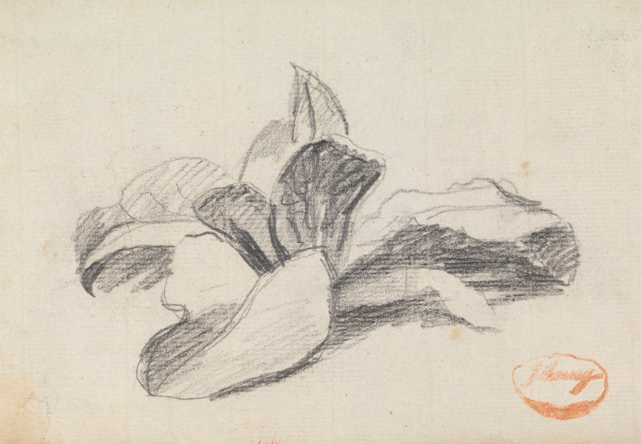 Studie van bladeren 2 door George Romney