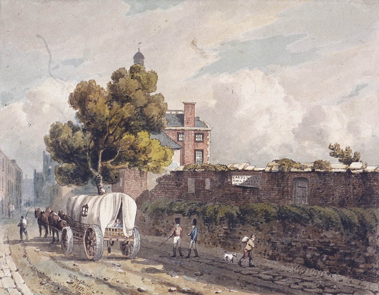 Londense Muur, Londen, 1811 door George Shepherd