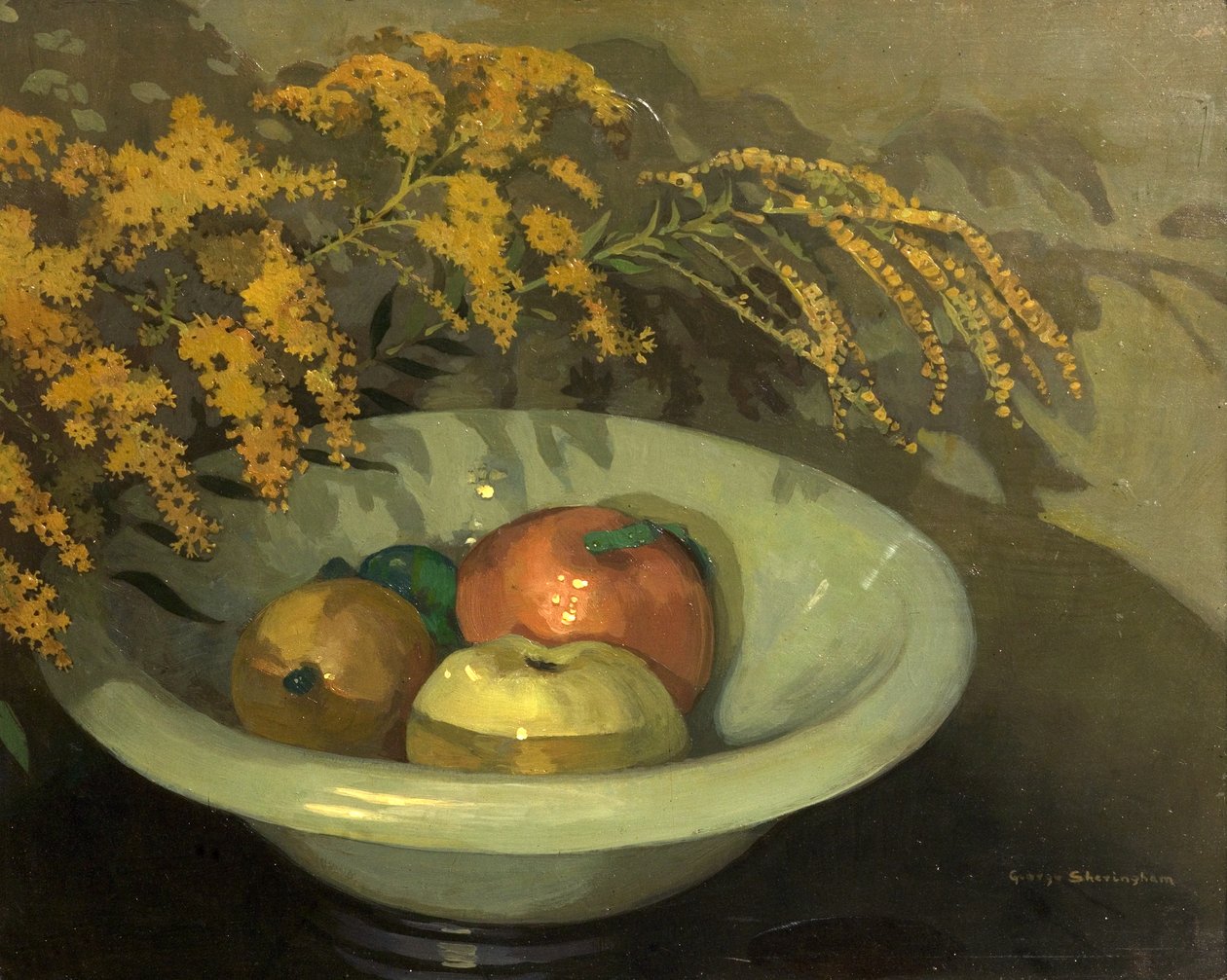 Fruit in een Jade Kom door George Sheringham