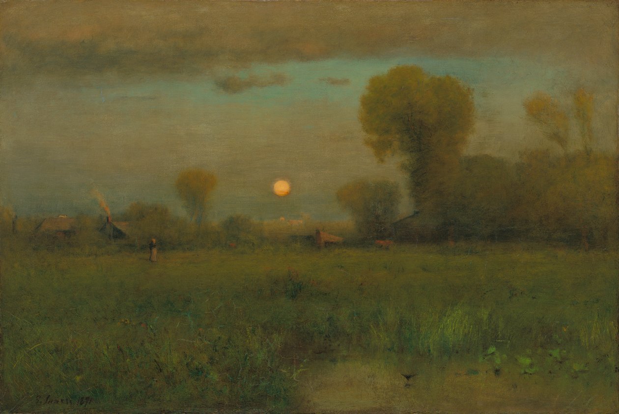 Oogstmaan door George Snr. Inness