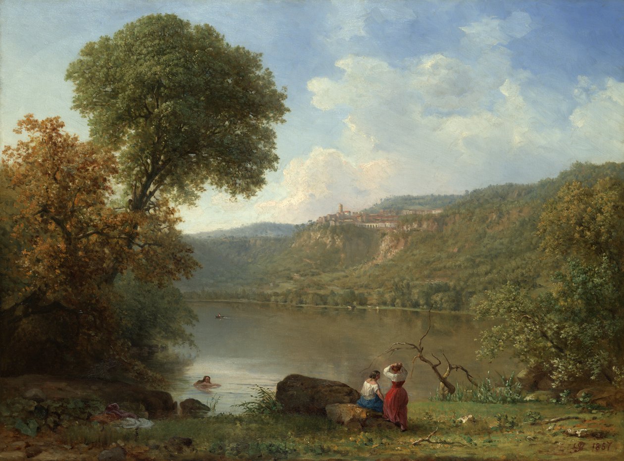 Meer van Nemi door George Snr. Inness