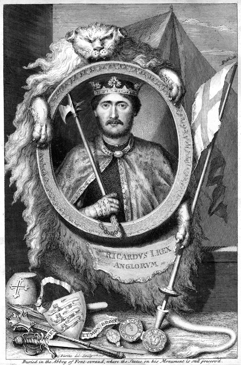 Richard I, Koning van Engeland door George Vertue