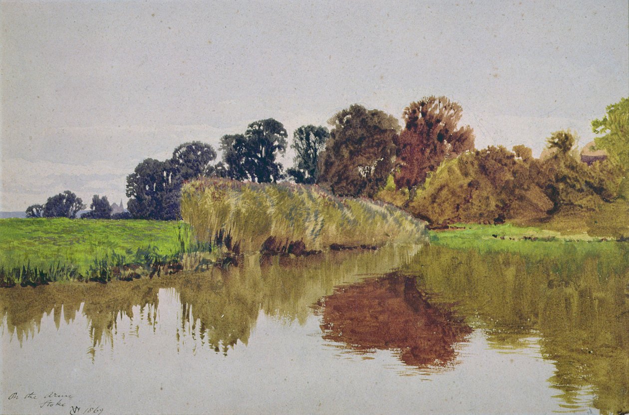 Op de Arun, Stoke, Sussex door George Vicat Cole