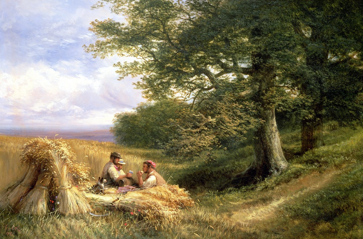 De Oogsters, 1881 door George Vicat Cole