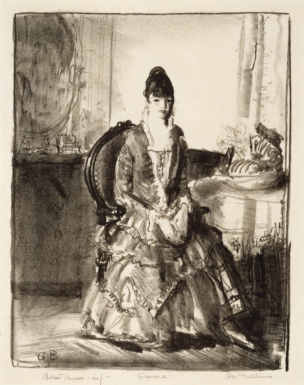 Arrangement, Emma in een kamer door George Wesley Bellows
