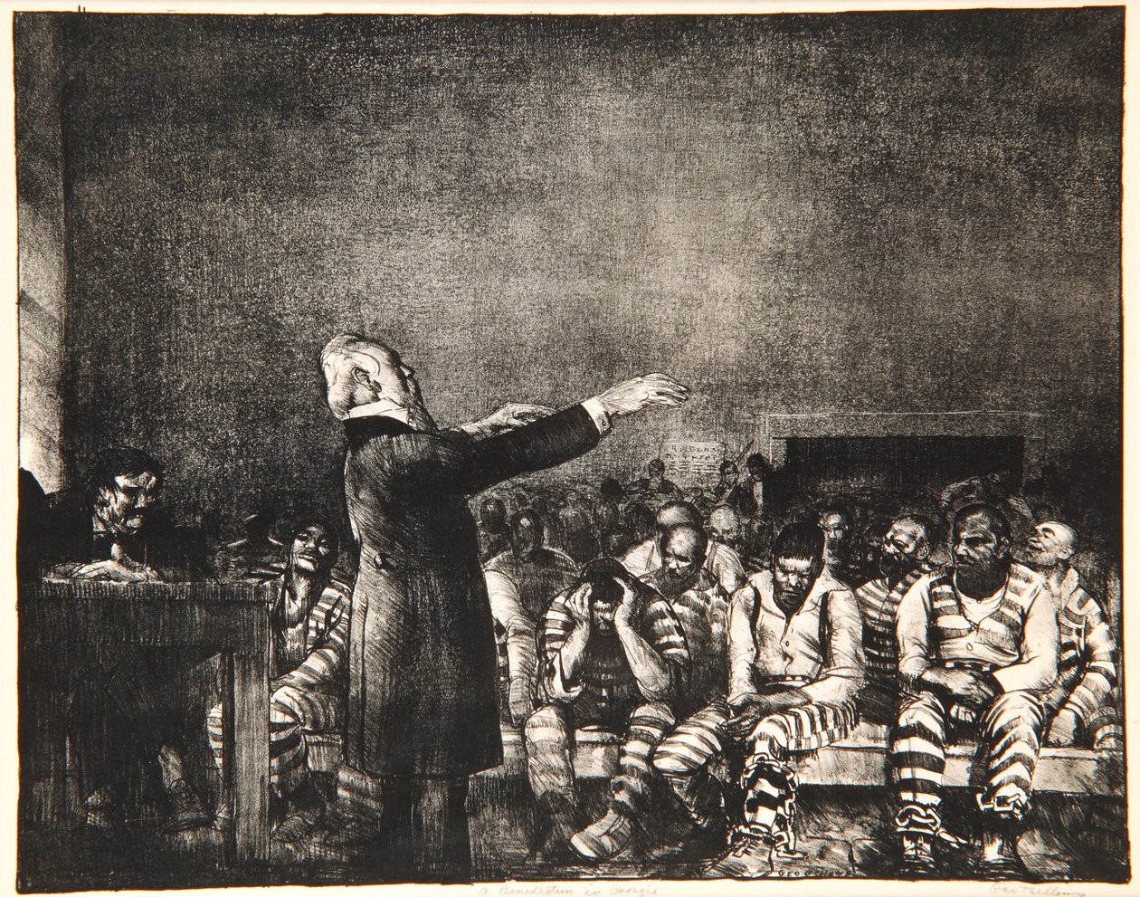 Zegen in Georgië, 1916 door George Wesley Bellows