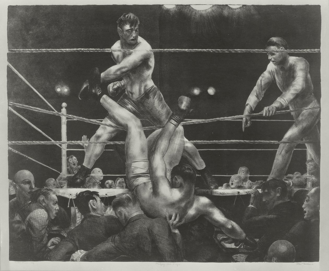 Dempsey en Firpo door George Wesley Bellows