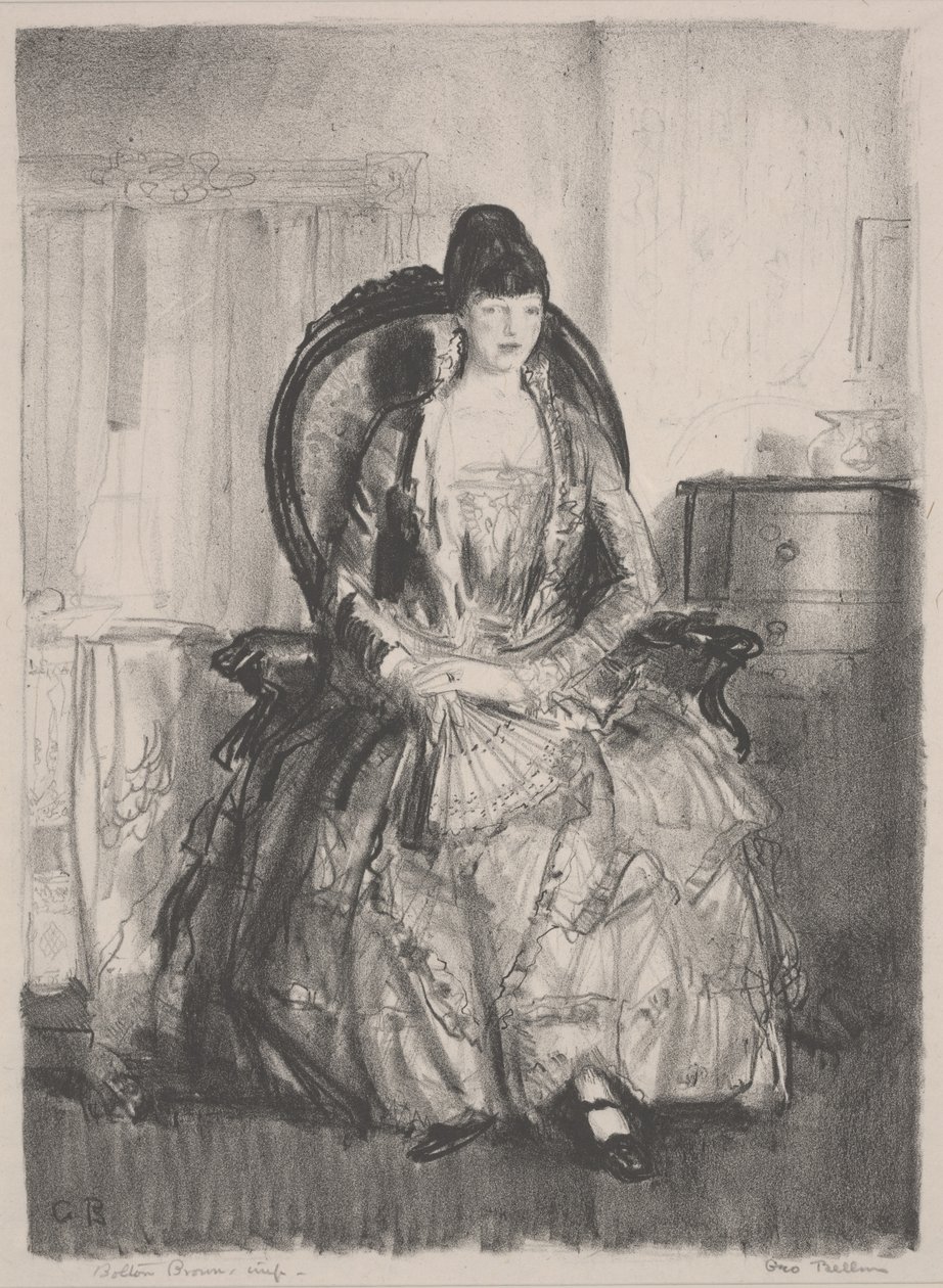 Emma in een stoel door George Wesley Bellows