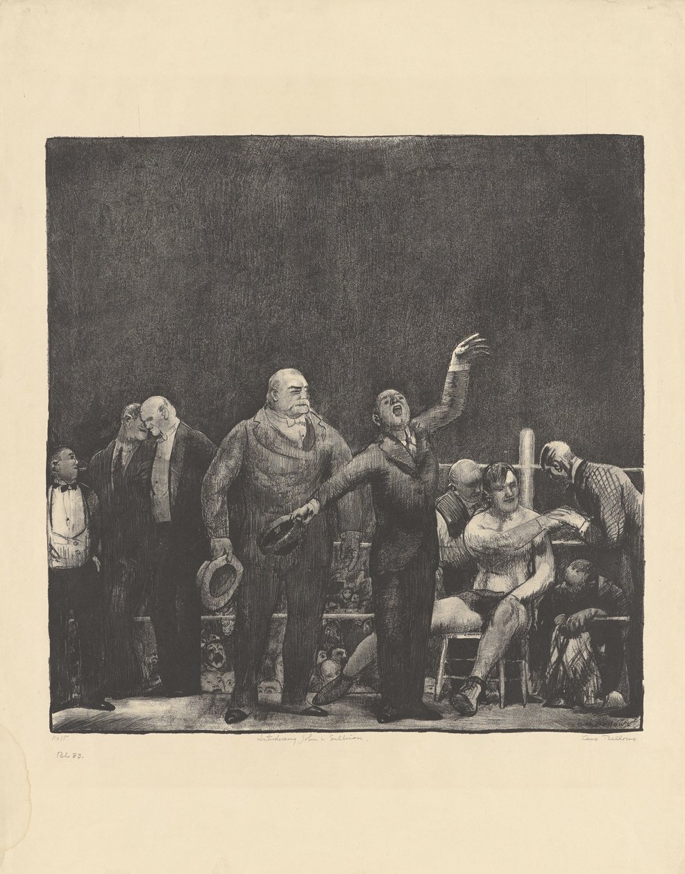 John L. Sullivan introduceren door George Wesley Bellows