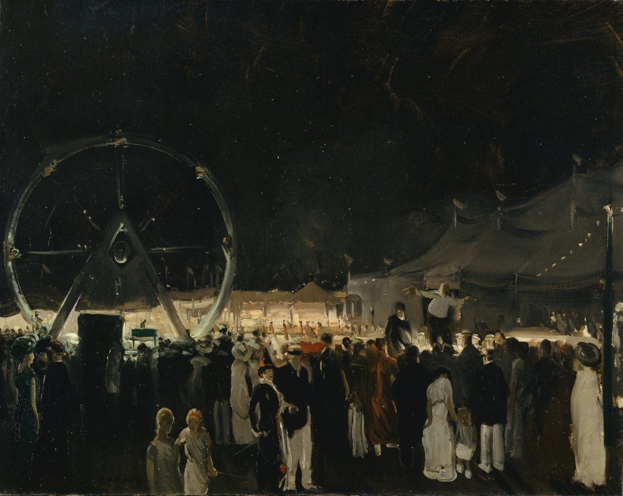 Buiten de Grote Tent, 1912 door George Wesley Bellows