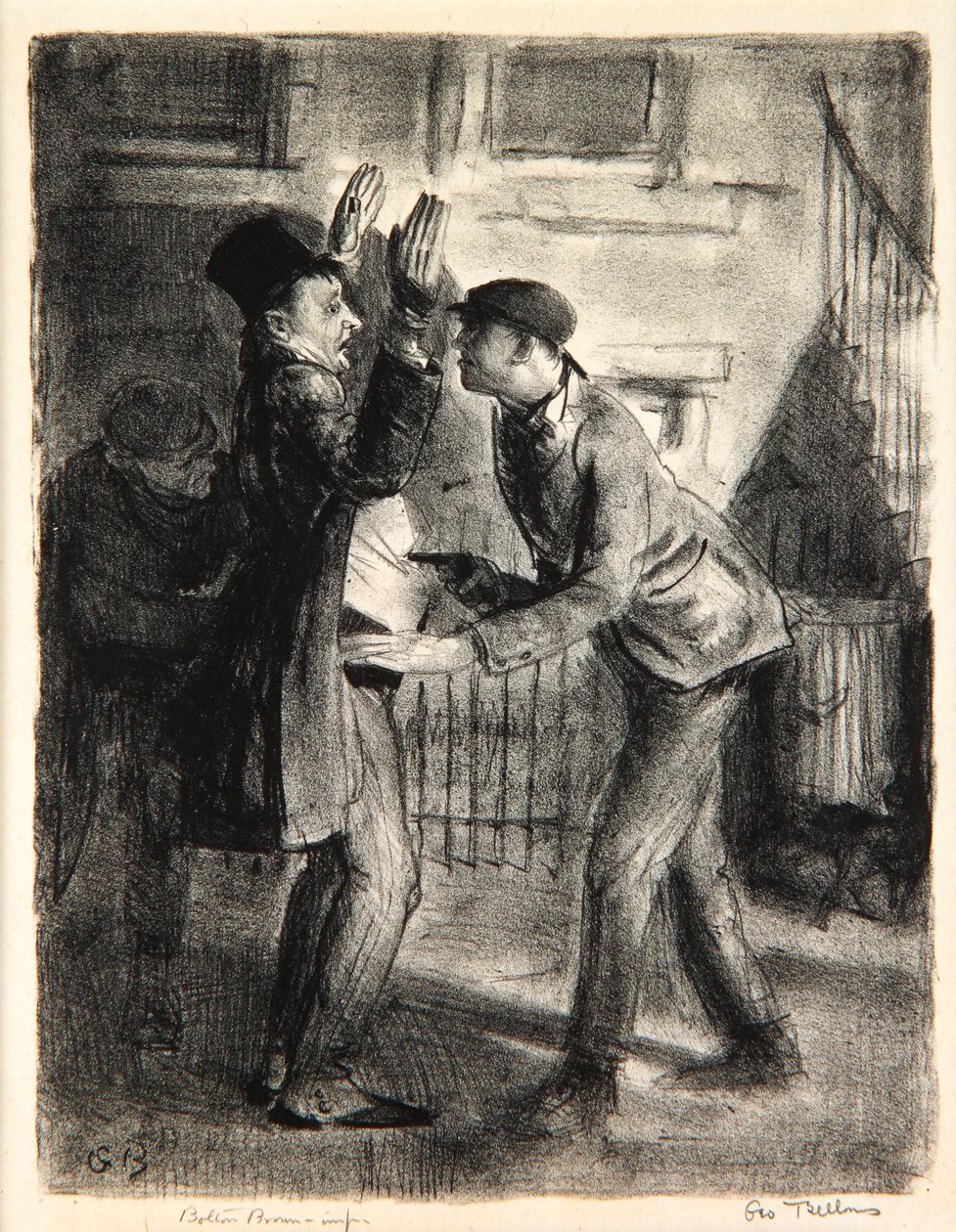 De Overval, 1921 door George Wesley Bellows
